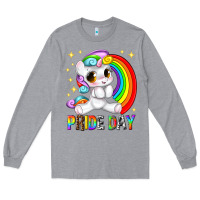 Heather Grey pride day Long Sleeve Tee - texasbilliewilder