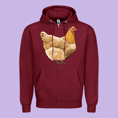 Chicken Zipper Hoodie Designed By Ranaportraitstore