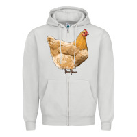 Dove Grey chicken Zipper Hoodie - RanaPortraitStore
