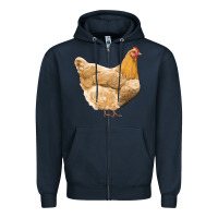 Navy chicken Zipper Hoodie - RanaPortraitStore