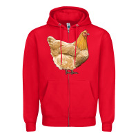 Red chicken Zipper Hoodie - RanaPortraitStore