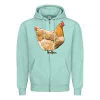 Seafoam chicken Zipper Hoodie - RanaPortraitStore