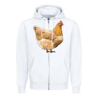 White chicken Zipper Hoodie - RanaPortraitStore