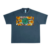 Midnight Navy gemtone and sunflowers license plate Urban Heavy Tee - Artiststas