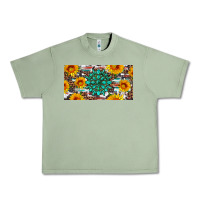 Oil Green gemtone and sunflowers license plate Urban Heavy Tee - Artiststas