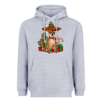 Heather Grey Chihuahua Christmas Heavyweight Hoodie - JahusDesignShop