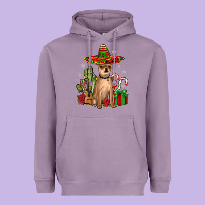 Chihuahua Christmas Heavyweight Hoodie Designed By Jahusdesignshop