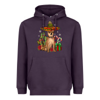 Plum Chihuahua Christmas Heavyweight Hoodie - JahusDesignShop