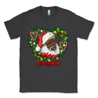 Smoke merry christmas african american santa with wreath Classic Tee - RanaPortraitStore