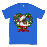 True Royal merry christmas african american santa with wreath Classic Tee - RanaPortraitStore