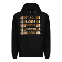 Black teach love inspire Premium Hoodie - MaliasSmallBusiness