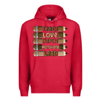 Cardinal teach love inspire Premium Hoodie - MaliasSmallBusiness