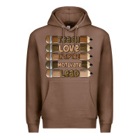 Chestnut teach love inspire Premium Hoodie - MaliasSmallBusiness