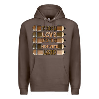 Coffee teach love inspire Premium Hoodie - MaliasSmallBusiness
