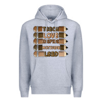 Heather Grey teach love inspire Premium Hoodie - MaliasSmallBusiness
