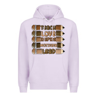 Lilac teach love inspire Premium Hoodie - MaliasSmallBusiness