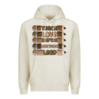 Oatmeal Heather teach love inspire Premium Hoodie - MaliasSmallBusiness