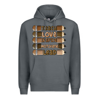 Rock teach love inspire Premium Hoodie - MaliasSmallBusiness