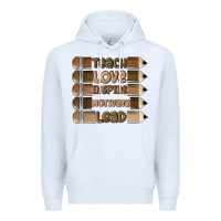 White teach love inspire Premium Hoodie - MaliasSmallBusiness