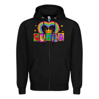 Black queer Zipper Hoodie - Zillion Design Studio