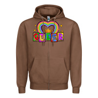 Chestnut queer Zipper Hoodie - Zillion Design Studio