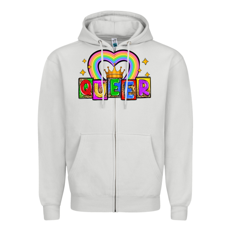 Queer Zipper Hoodie by Zillion Design Studio | Teevron