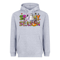 Heather Grey spooky season Heavyweight Hoodie - AdoDesignShop