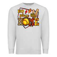 Dove Grey no place like home softball Premium Sweatshirt - Jasminsmagicworld