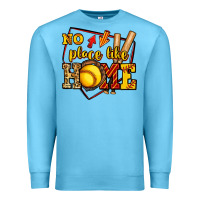 Ocean Blue no place like home softball Premium Sweatshirt - Jasminsmagicworld