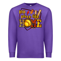 Purple no place like home softball Premium Sweatshirt - Jasminsmagicworld