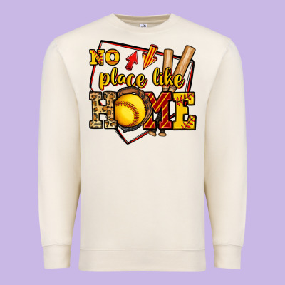 No Place Like Home Softball Premium Sweatshirt Designed By Jasminsmagicworld