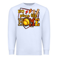 White no place like home softball Premium Sweatshirt - Jasminsmagicworld