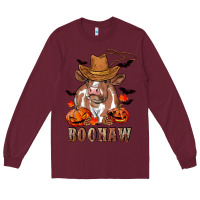 Burgundy Boohaw Heifer Long Sleeve Tee - RanaPortraitStore