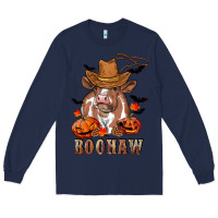 Navy Boohaw Heifer Long Sleeve Tee - RanaPortraitStore