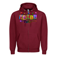 Burgundy pride tribe Zipper Hoodie - Zillion Design Studio