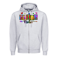 Heather Grey pride tribe Zipper Hoodie - Zillion Design Studio