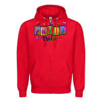 Red pride tribe Zipper Hoodie - Zillion Design Studio