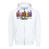 White pride tribe Zipper Hoodie - Zillion Design Studio