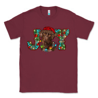 Burgundy labrador retriever christmas joy Classic Tee - RanaPortraitStore