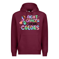 Burgundy fight cancer in all colors Premium Hoodie - MaliasSmallBusiness