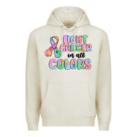 Oatmeal Heather fight cancer in all colors Premium Hoodie - MaliasSmallBusiness