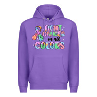 Purple fight cancer in all colors Premium Hoodie - MaliasSmallBusiness