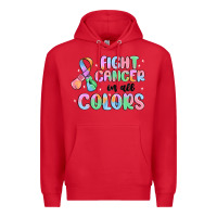 Red fight cancer in all colors Premium Hoodie - MaliasSmallBusiness