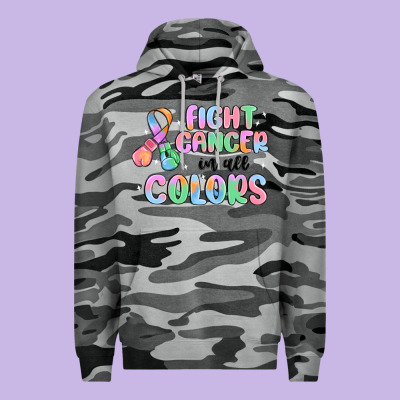 Fight Cancer In All Colors Premium Hoodie Designed By Maliassmallbusiness