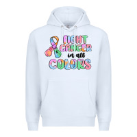White fight cancer in all colors Premium Hoodie - MaliasSmallBusiness