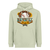 Matcha western baseball with sunflower Heavyweight Hoodie - BundleAndBundleShop