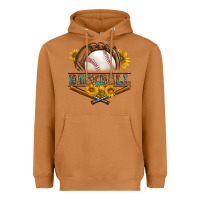 Western Baseball With Sunflower Heavyweight Hoodie | Teevron