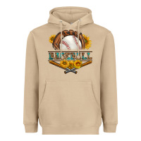 Mushroom western baseball with sunflower Heavyweight Hoodie - BundleAndBundleShop