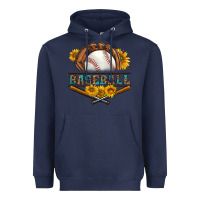 Navy western baseball with sunflower Heavyweight Hoodie - BundleAndBundleShop