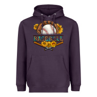 Plum western baseball with sunflower Heavyweight Hoodie - BundleAndBundleShop